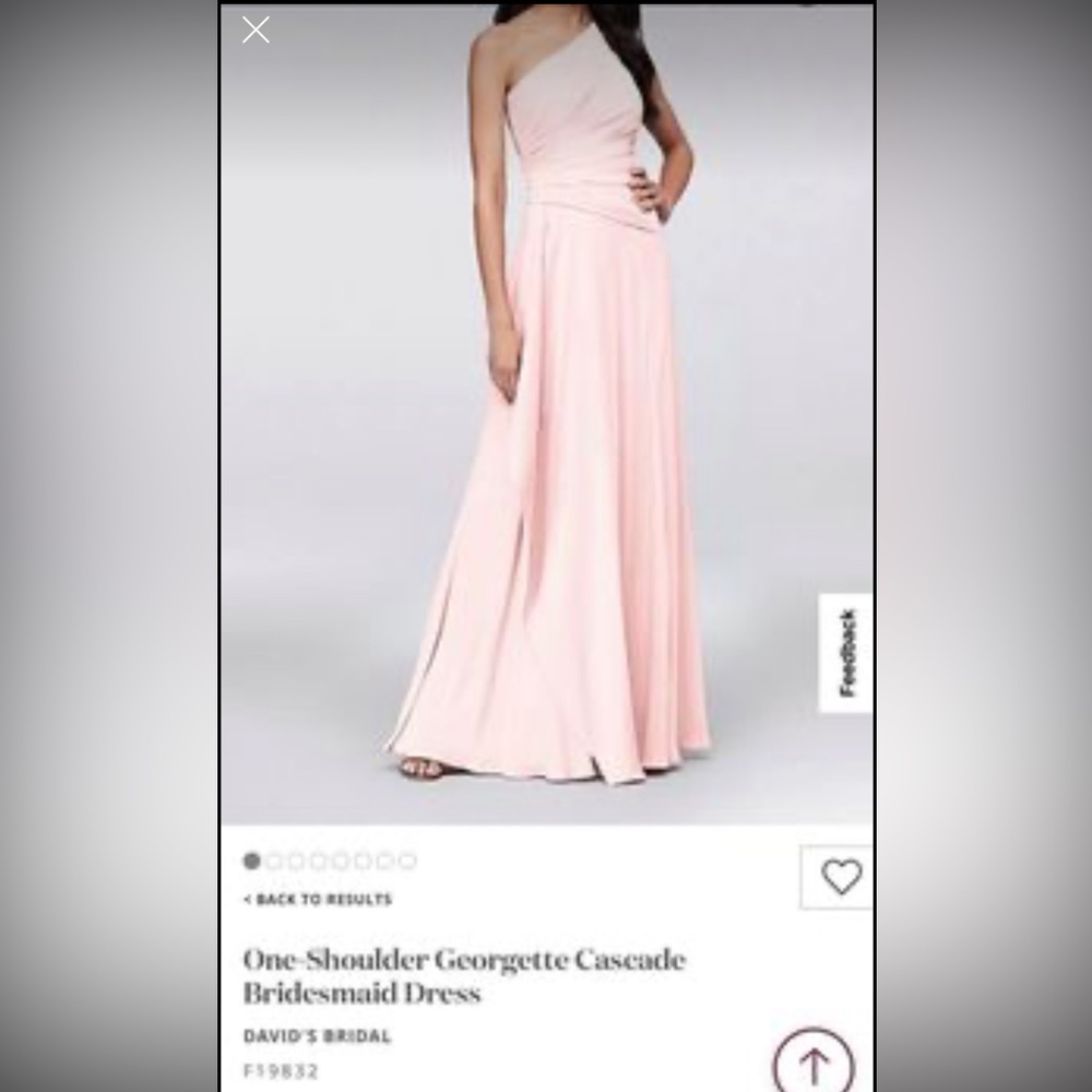 David bridal one shoulder dress
